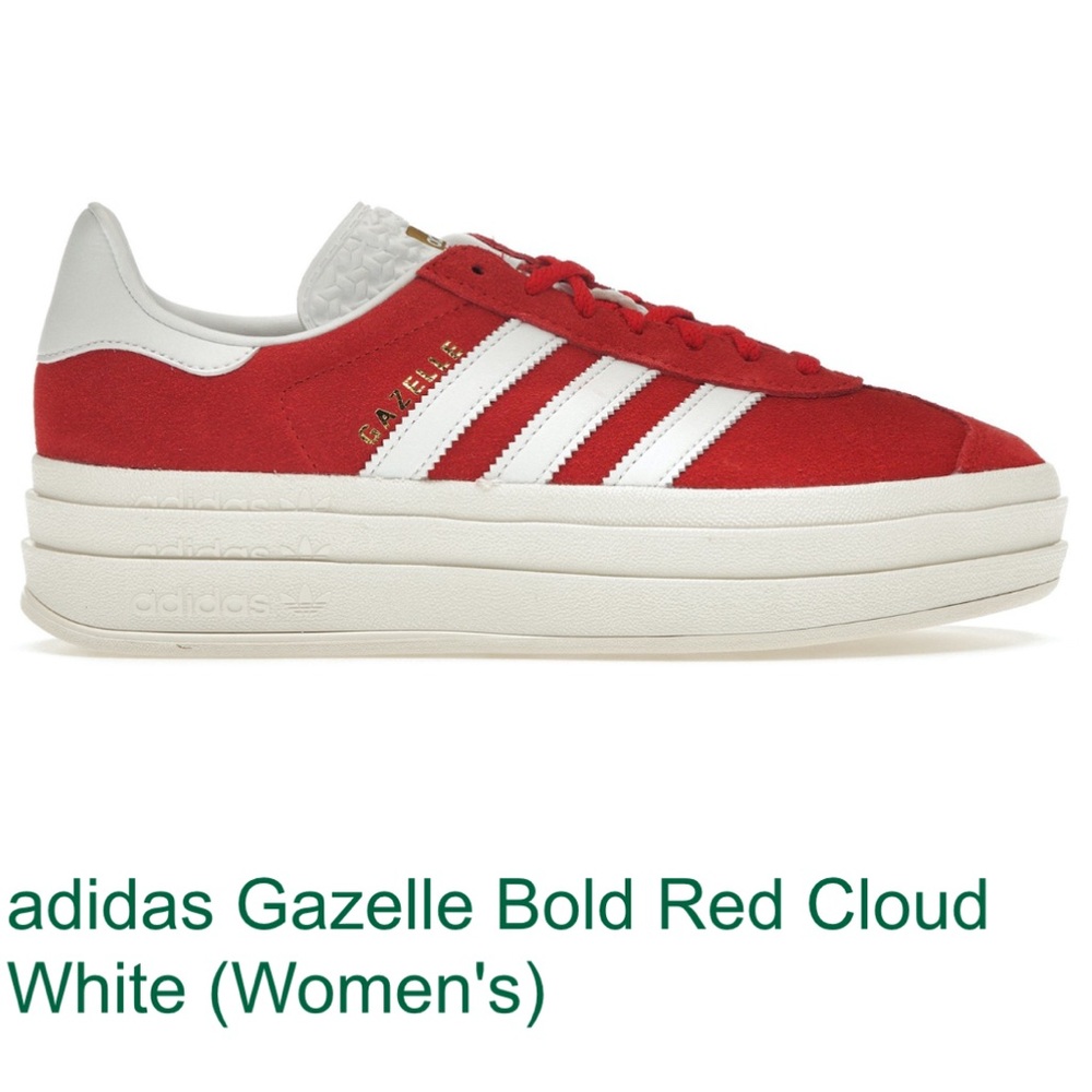 Adidas Gazelle Bold Red Cloud White